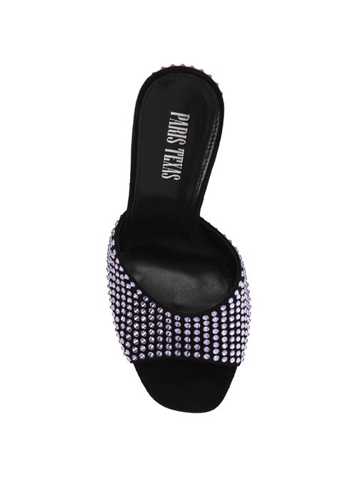 Crystal-embellished 105mm mules Paris Texas | PX947XSACHVIOLET ONYX